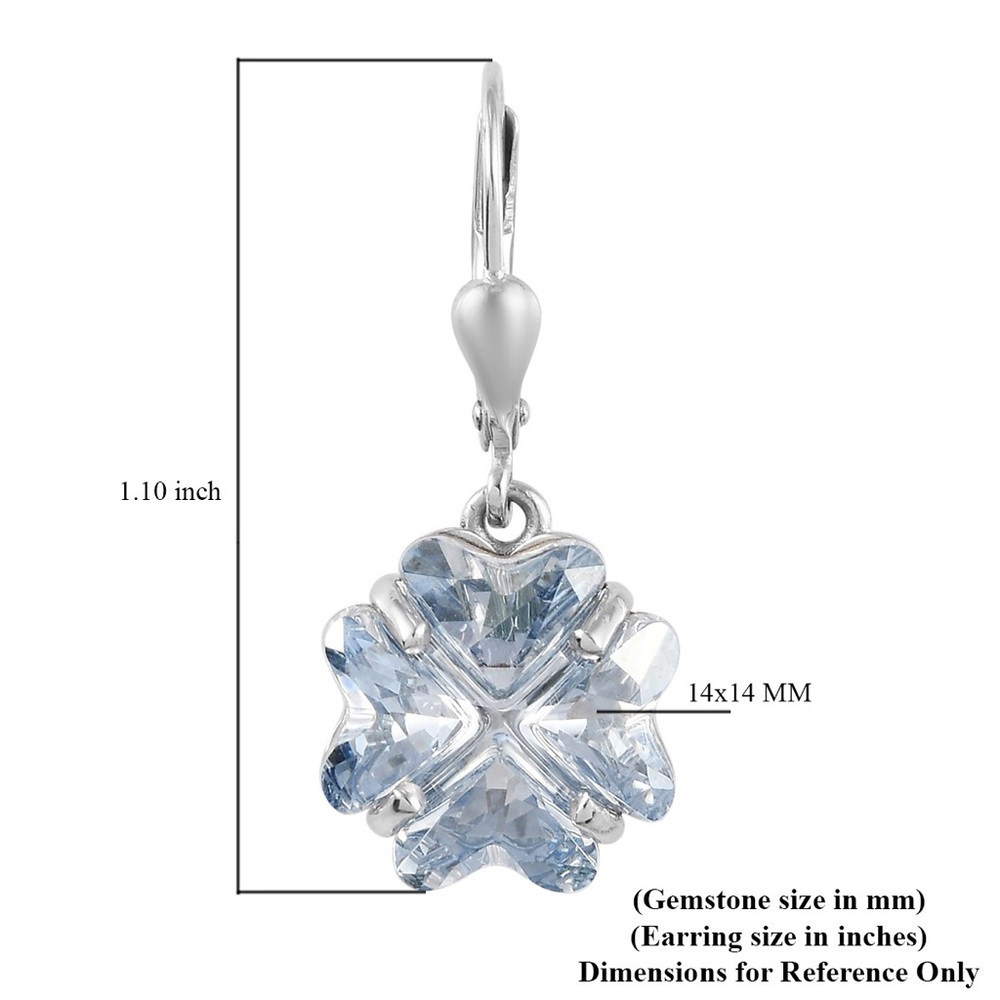 SWAROVSKI Blue Shade Crystal Earrings - Picture 5 of 10